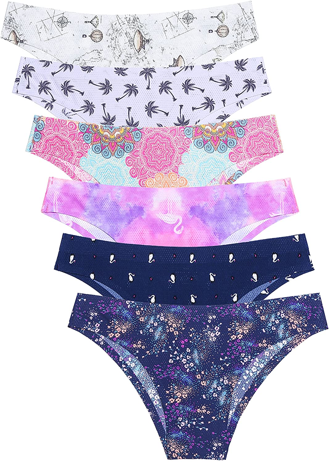 Kingfung Womens Seamless Underwear Sexy Stretch Bikini Panties Low Rise Hipster Ladies Soft Cheeky XS-XL Apparel & Accessories > Clothing > Underwear & Socks > Underwear Kingfung A-bikini-new Small