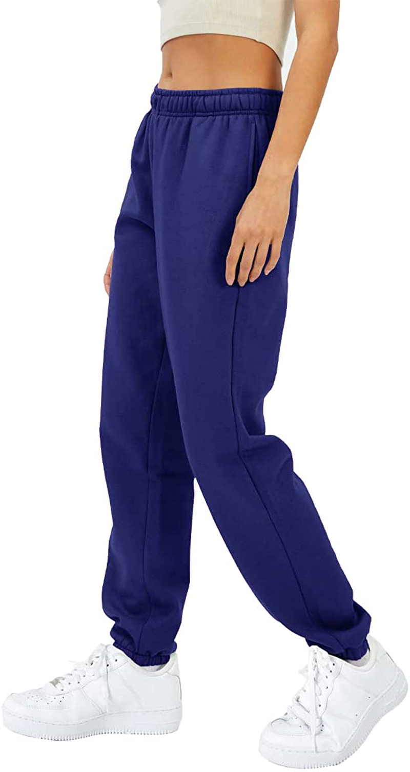 EFAN Womens Fleece Sweatpants Warm Baggy Pants Comfy Oversized Fall Joggers High Waisted Cotton Lounge with Pockets Apparel & Accessories > Clothing > Activewear Kylie Max