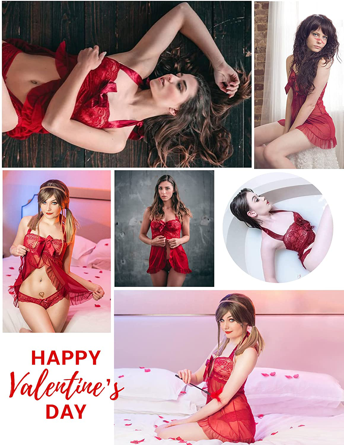 Avidlove Lingerie for Women Lace Babydoll Dress Bridal Langerie Maternity Negligee plus Size Lingerie S-5XL Apparel & Accessories > Clothing > Underwear & Socks > Lingerie Kylie Max