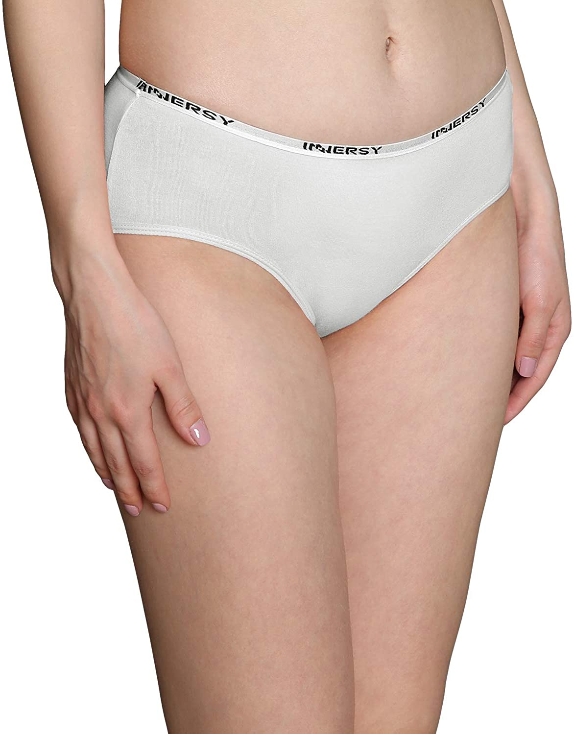 INNERSY Womens Underwear Hipster Panties Cotton Low Rise Briefs Pack of 6 Apparel & Accessories > Clothing > Underwear & Socks > Underwear INNERSY