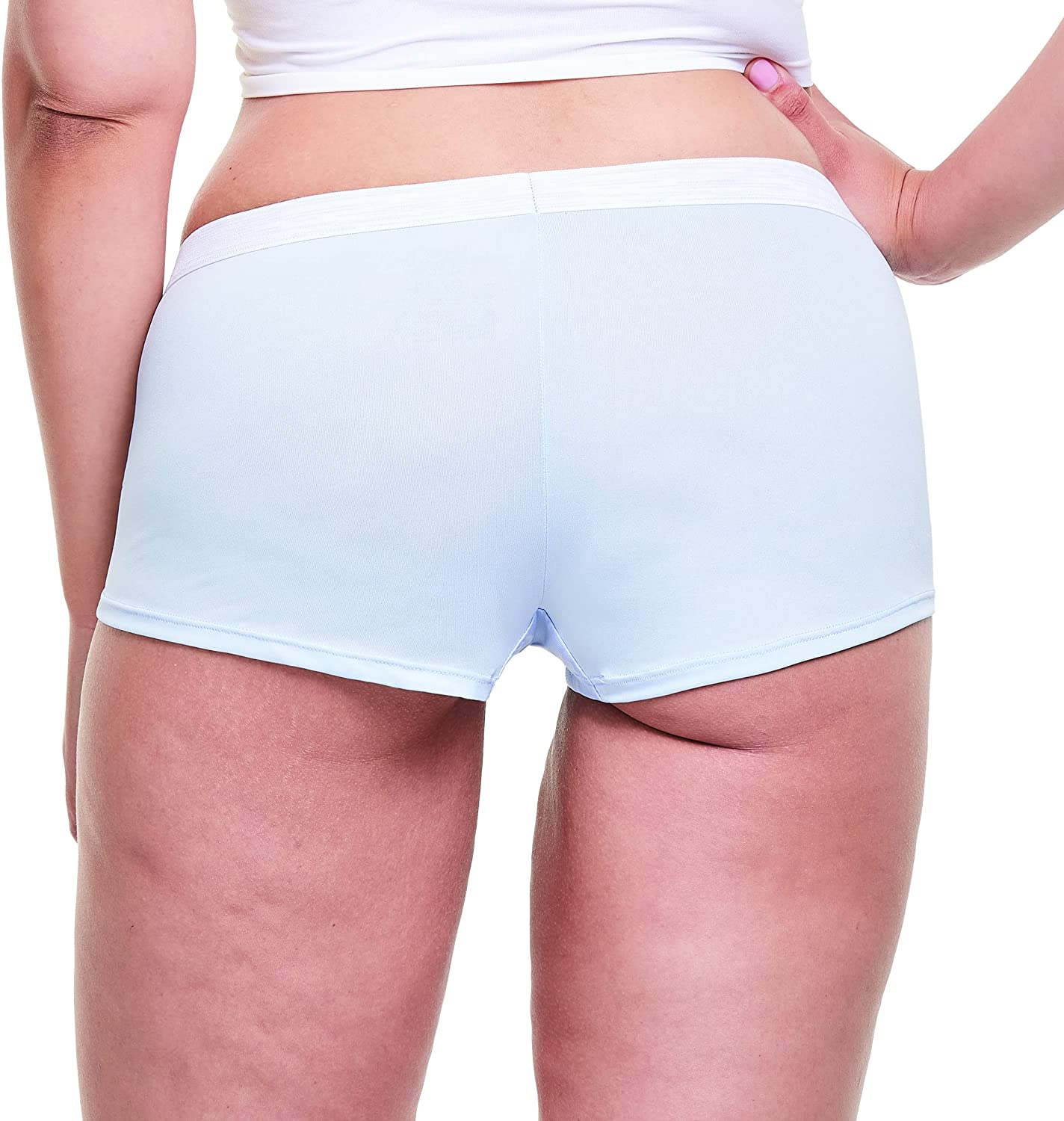 Hanes Women'S Cool Comfort Sporty Microfiber Boyshort Underwear, 6 Pack Apparel & Accessories > Clothing > Underwear & Socks > Underwear Hanes