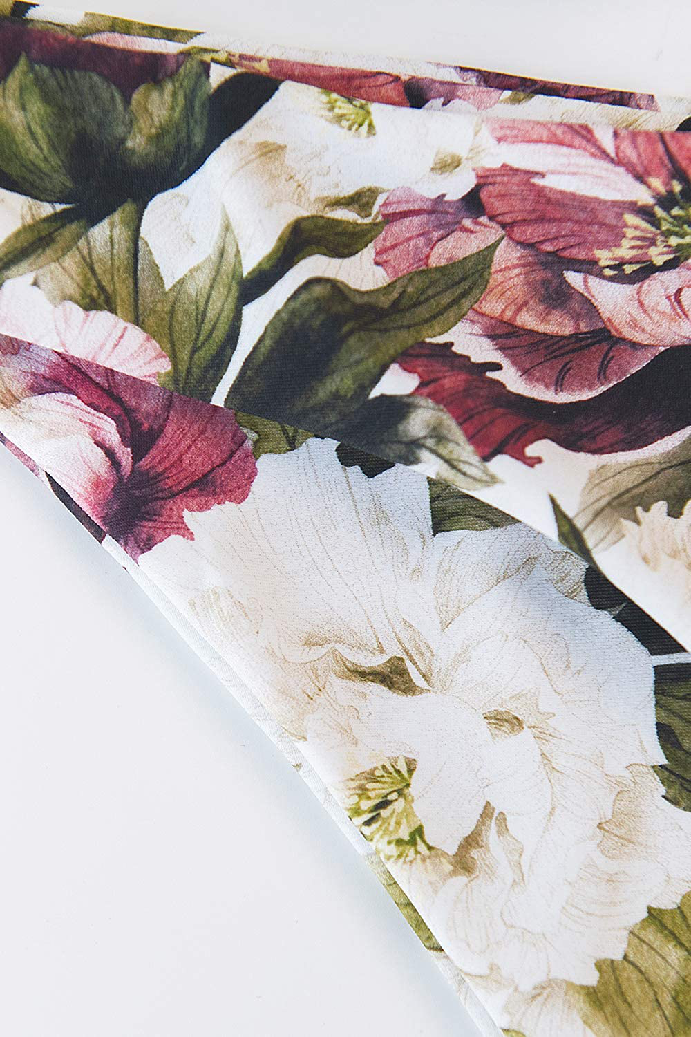 CUPSHE Women'S Bikini Swimsuit V Neck Floral Print Lace up Two Piece Bathing Suit Kylie Max