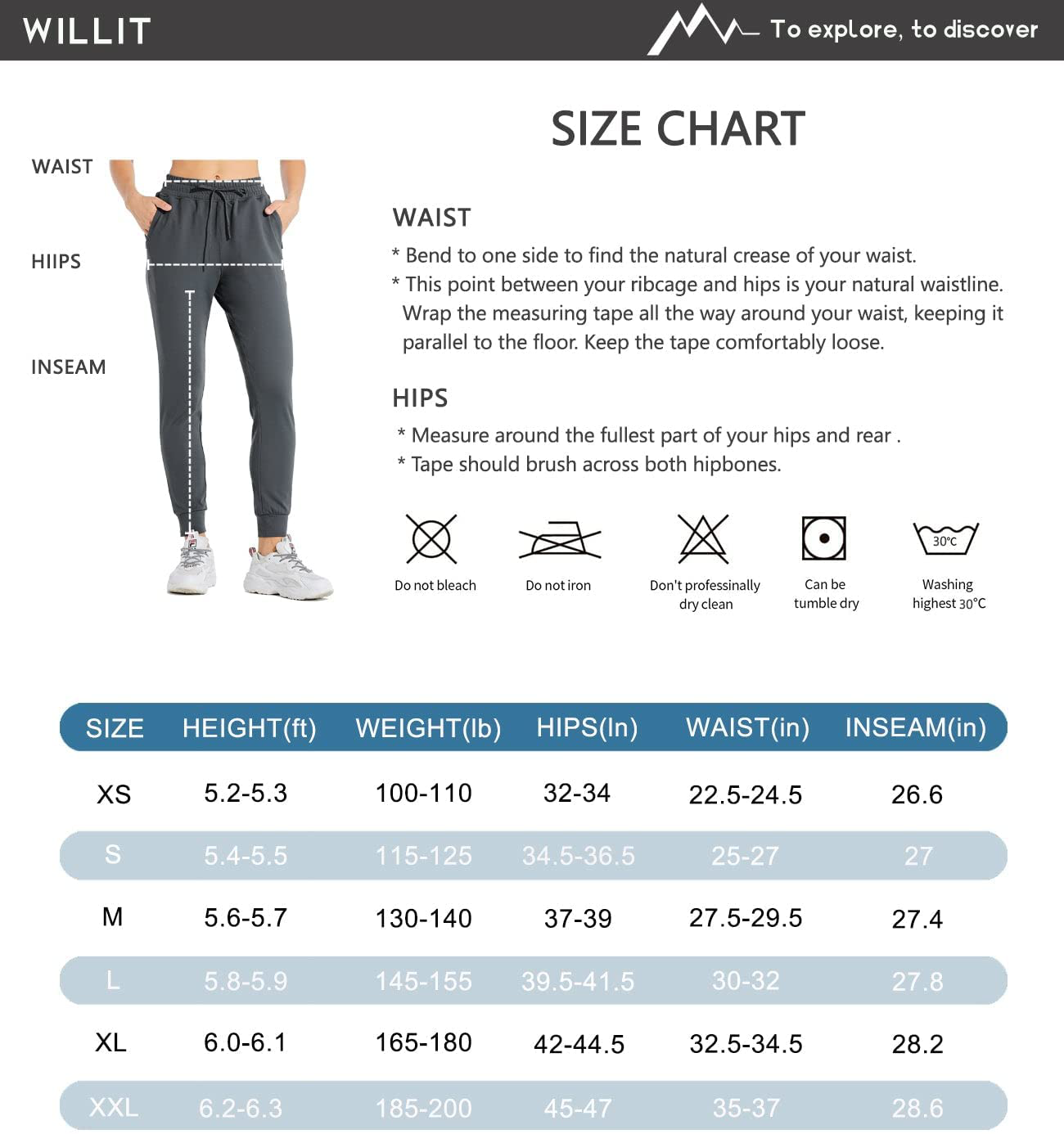 Willit Women'S Fleece Lined Joggers Warm Pants Running Thermal Sweatpants Winter Athletic Water Resistant with Pockets Apparel & Accessories > Clothing > Activewear Kylie Max
