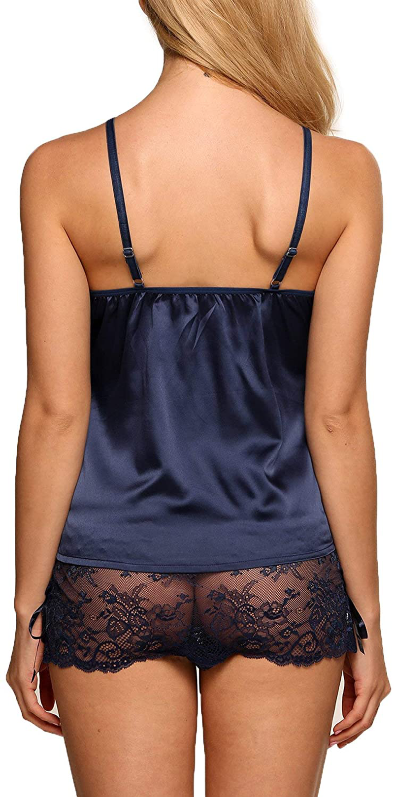 Avidlove Sexy Pajama Set for Women Lace Cami and Shorts Two Piece Satin Sleepwear Apparel & Accessories > Clothing > Sleepwear & Loungewear Kylie Max