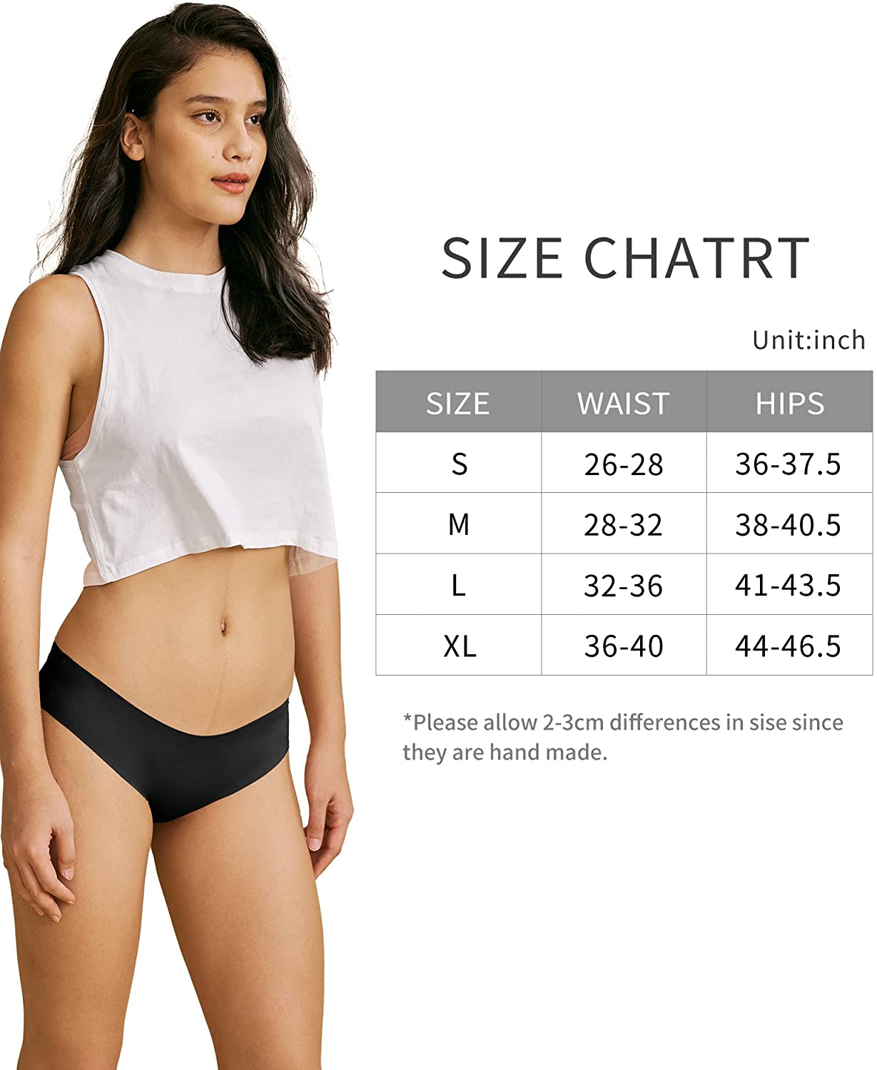 SHARICCA Women Seamless Cheeky Bikini No Show Panties Ladies Invisible Breathable Briefs Soft Stretch Underwear Multi Pack Apparel & Accessories > Clothing > Underwear & Socks > Underwear SHARICCA