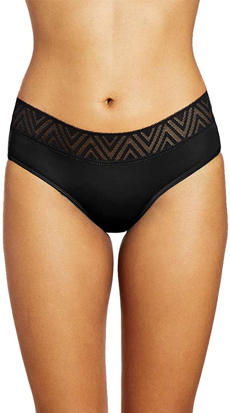 Thinx Hiphugger Menstrual Underwear| Period Underwear for Women| Period Panties Apparel & Accessories > Clothing > Underwear & Socks > Underwear THINX Black Small