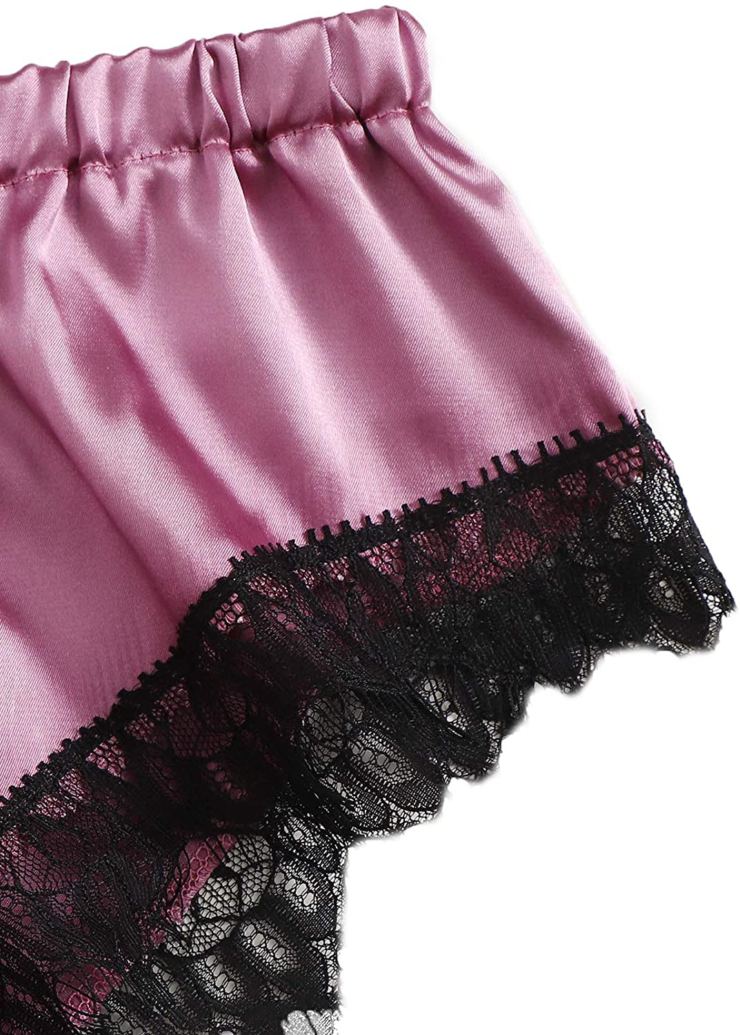 Sweatyrocks Women'S Lace Trim Underwear Lingerie Straps Bralette and Panty Set Apparel & Accessories > Clothing > Sleepwear & Loungewear Kylie Max