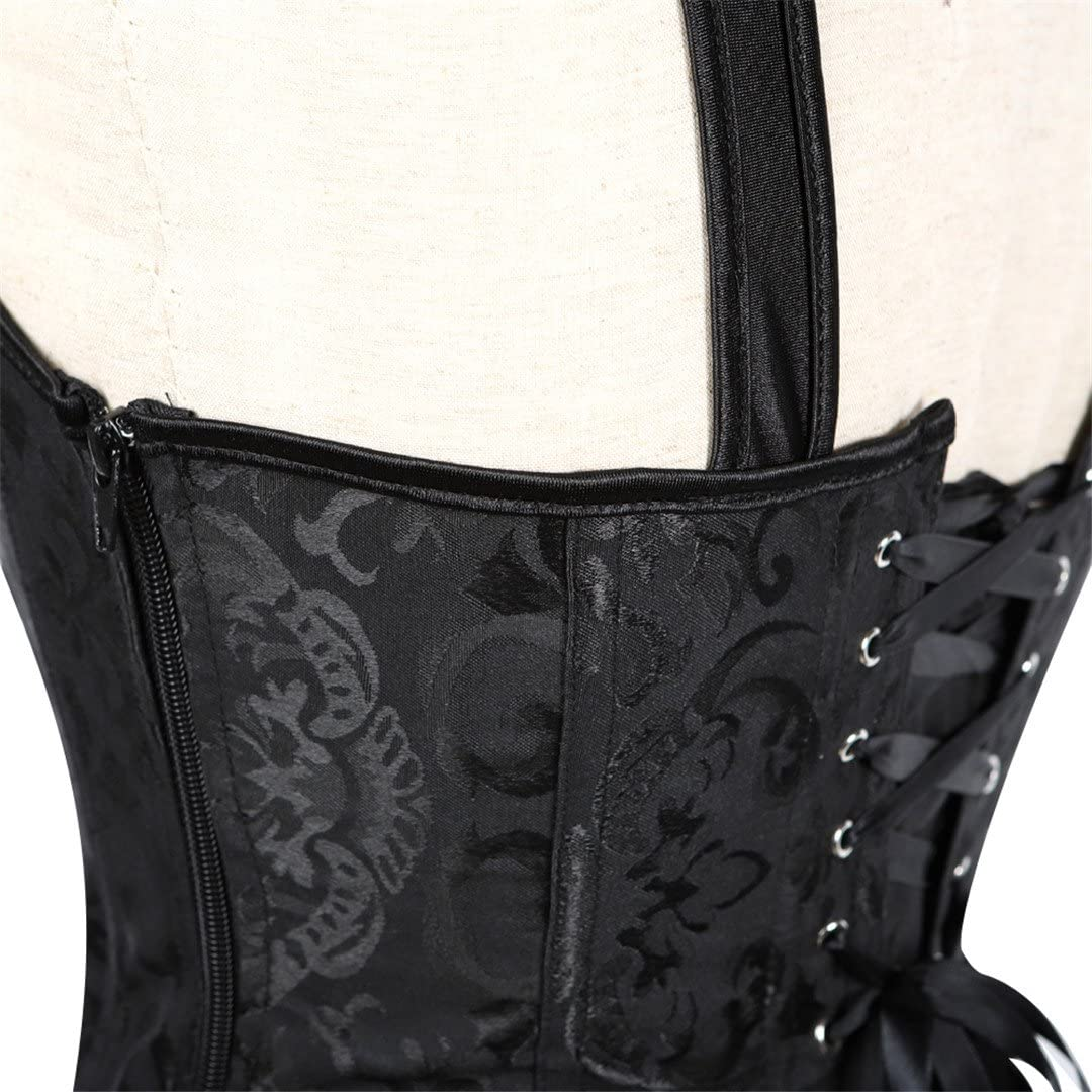 Women Sexy Strap Lace up Corsets and Bustiers Top Overbust Shaper Apparel & Accessories > Clothing > Underwear & Socks > Lingerie Zhitunemi