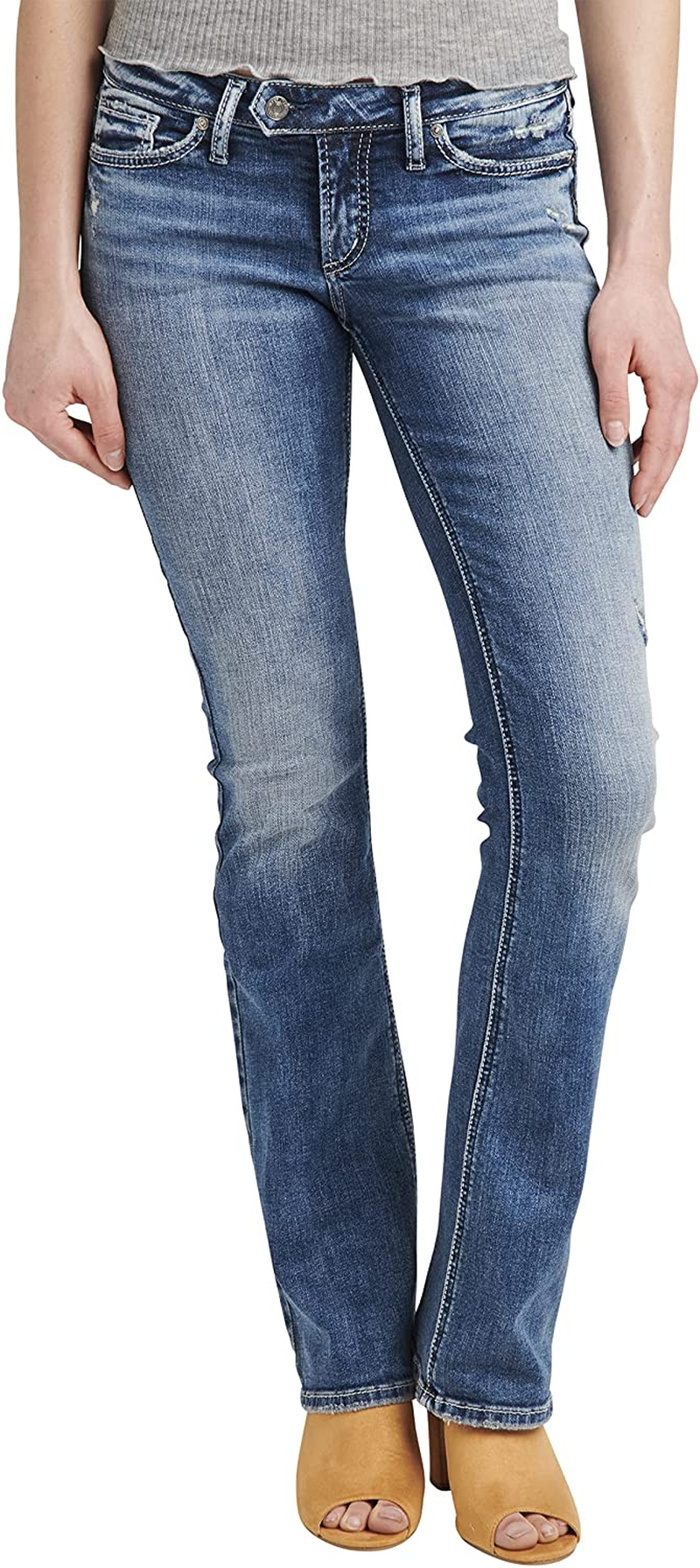 Silver Jeans Co. Women'S Tuesday Low Rise Slim Bootcut Jeans Apparel & Accessories > Clothing > Underwear & Socks > Underwear KYLIE MAX Med Wash Scv210 26W x 33L