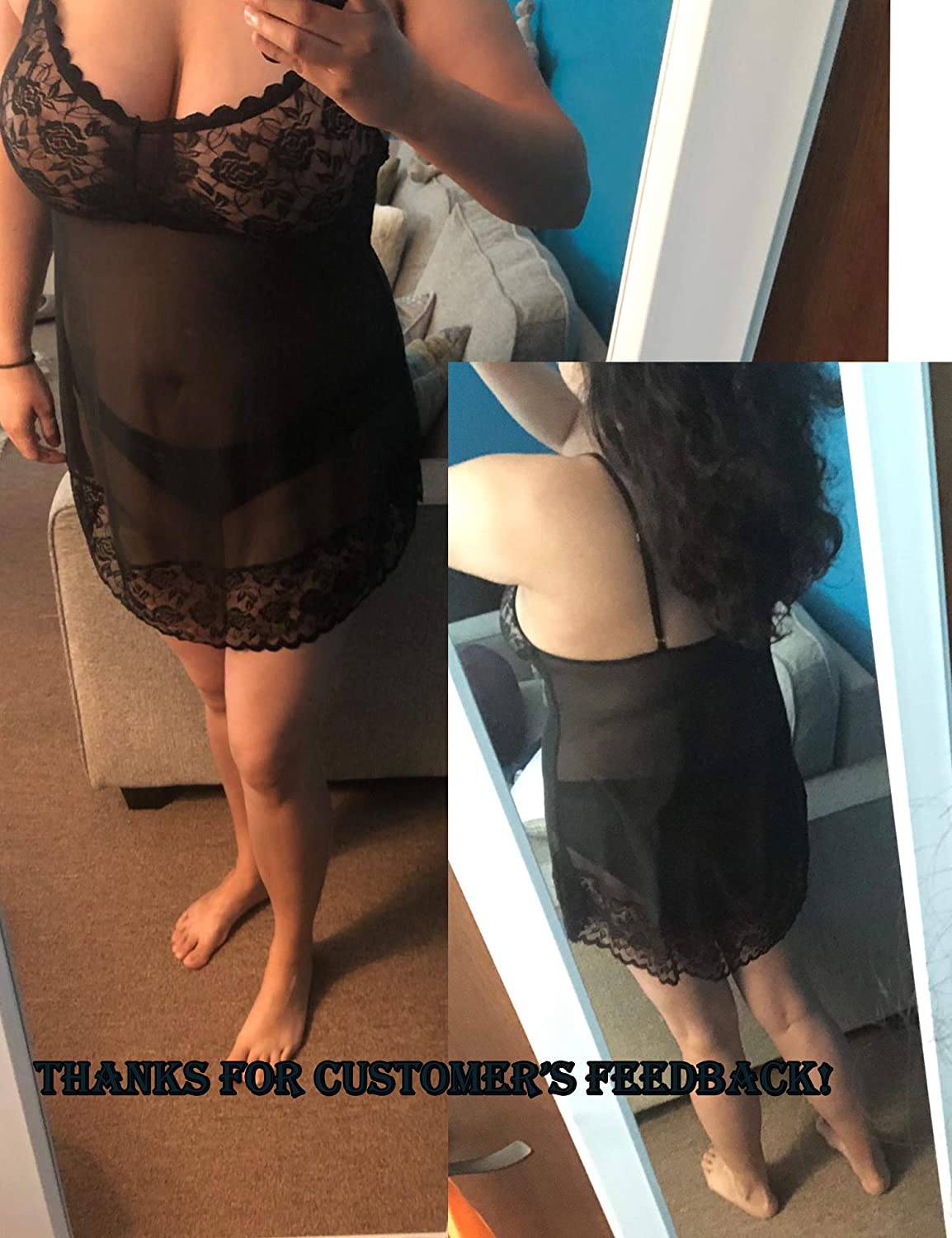 Avidlove Lace Babydoll Lingerie Sexy Mini Chemise Mesh Wedding Nightie Bridal Nightdress Apparel & Accessories > Clothing > Underwear & Socks > Lingerie Kylie Max