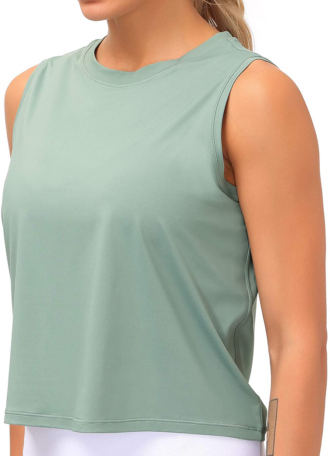 Dragon Fit Women Sleeveless Yoga Tops Workout Cool T-Shirt Running Short Tank Crop Tops Apparel & Accessories > Clothing > Activewear Kylie Max