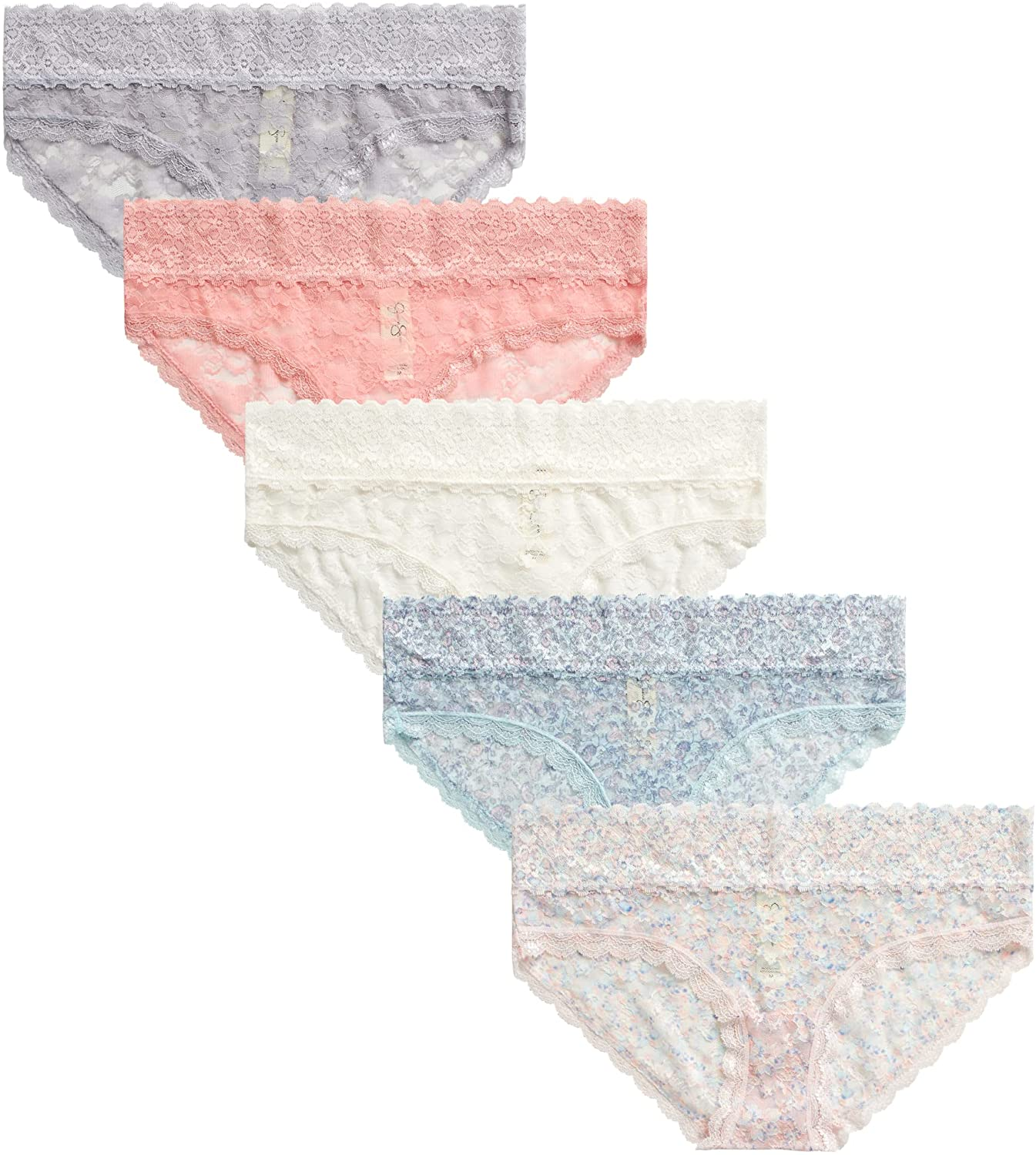 Jessica Simpson Women'S Underwear - Seamless Hipster Briefs (3/5/6 Pack) Apparel & Accessories > Clothing > Underwear & Socks > Underwear Jessica Simpson Shabby Paisley Ballad Blue/Gardenia/Whimsy Vines Barely There/Mellow Rose/Raindrops Large