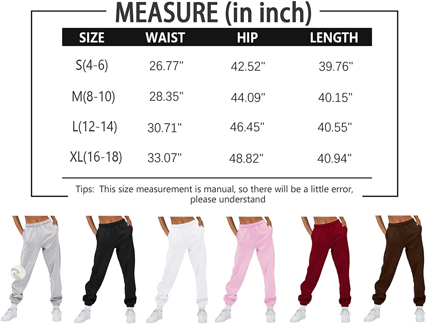 Trendy Queen Womens Fleece Sweatpants Warm Comfy Joggers Pants Athletic Lounge Leggings with Pockets Apparel & Accessories > Clothing > Activewear Kylie Max