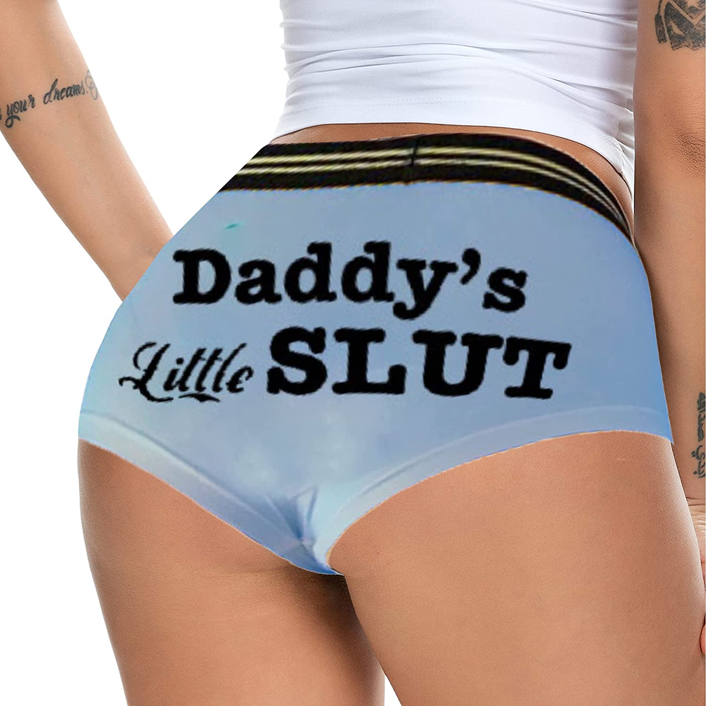Women Regular & plus Size Yoga Booty Shorts Sexy Printed Sports Hot Pants Briefs Apparel & Accessories > Clothing > Underwear & Socks > Underwear JOINFUN Style-3-blue 3X-Large