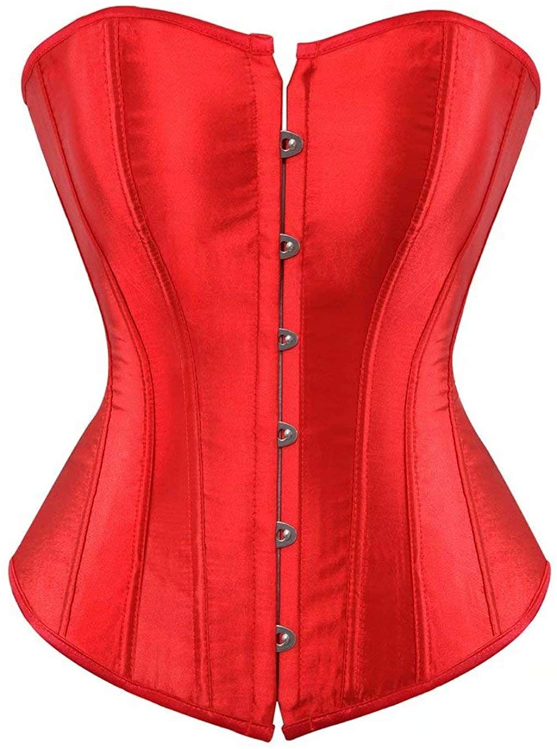 Leather Corsets for Women Bustier Lingerie Top Punk Rock Waist Cincher Basque Halloween Costume Apparel & Accessories > Clothing > Underwear & Socks > Lingerie jutrisujo 808red Medium
