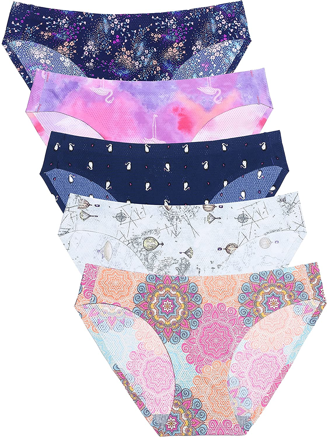 Kingfung Womens Seamless Underwear Sexy Stretch Bikini Panties Low Rise Hipster Ladies Soft Cheeky XS-XL Apparel & Accessories > Clothing > Underwear & Socks > Underwear Kingfung C-bikini Small