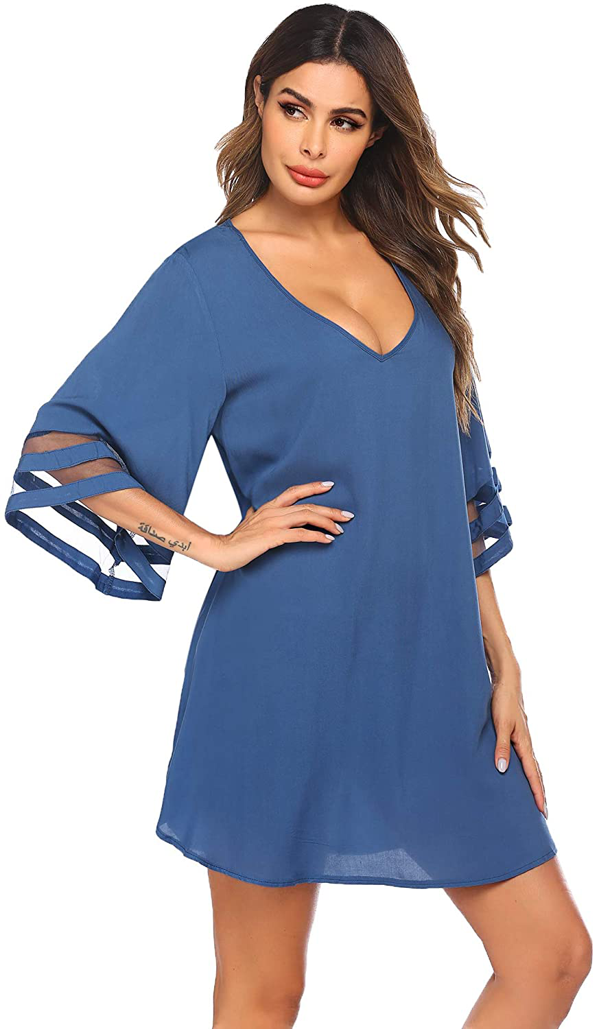 Ekouaer Women'S Swim Cover Ups for Beach Swimwear, Summer Casual Loose Sun Dress Apparel & Accessories > Clothing > Swimwear Kylie Max