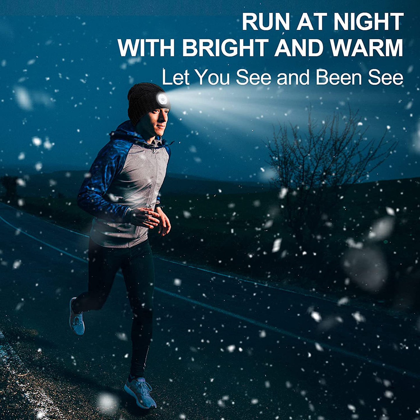 Gifts for Men Beanie Hat with Light - Christmas Stocking Stuffers Dad Gifts for Women Husband Boyfriend Brother Him Grandpa Headlamp Warm Winter Cap, Flashlight Hat for Fishing Running Camping Arts & Entertainment > Party & Celebration > Gift Giving WINCHY