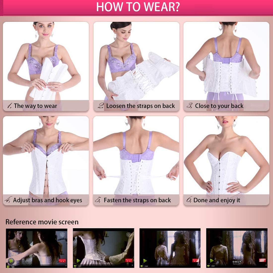 Evababy Women Sexy Floral Boned Corset Overbust Body Shaper Bustier Apparel & Accessories > Clothing > Underwear & Socks > Lingerie EVAbaby