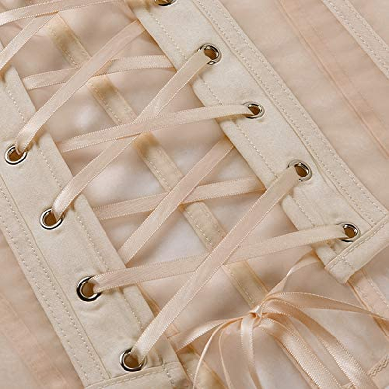 Topmelon Women Renaissance Underbust Corset Mesh Lace Corset Waist Cincher Oil Painting Bustier Apparel & Accessories > Clothing > Underwear & Socks > Lingerie TOPMELON