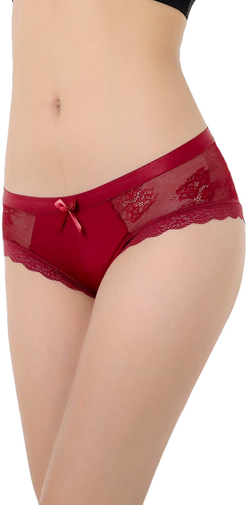 LEVAO Womens Bikini Panties Underwear Lace Hipster Seamless Sexy Hi Cuts Pack 6 Apparel & Accessories > Clothing > Underwear & Socks > Underwear LEVAO