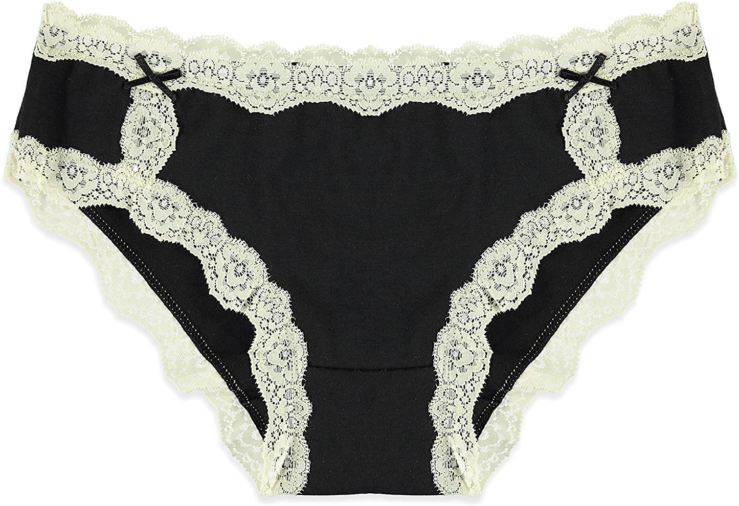 Free to Live 6 Pack Women'S All over Lace Panties - Colorful Trim Hipster Cotton Underwear Apparel & Accessories > Clothing > Underwear & Socks > Underwear Free to Live