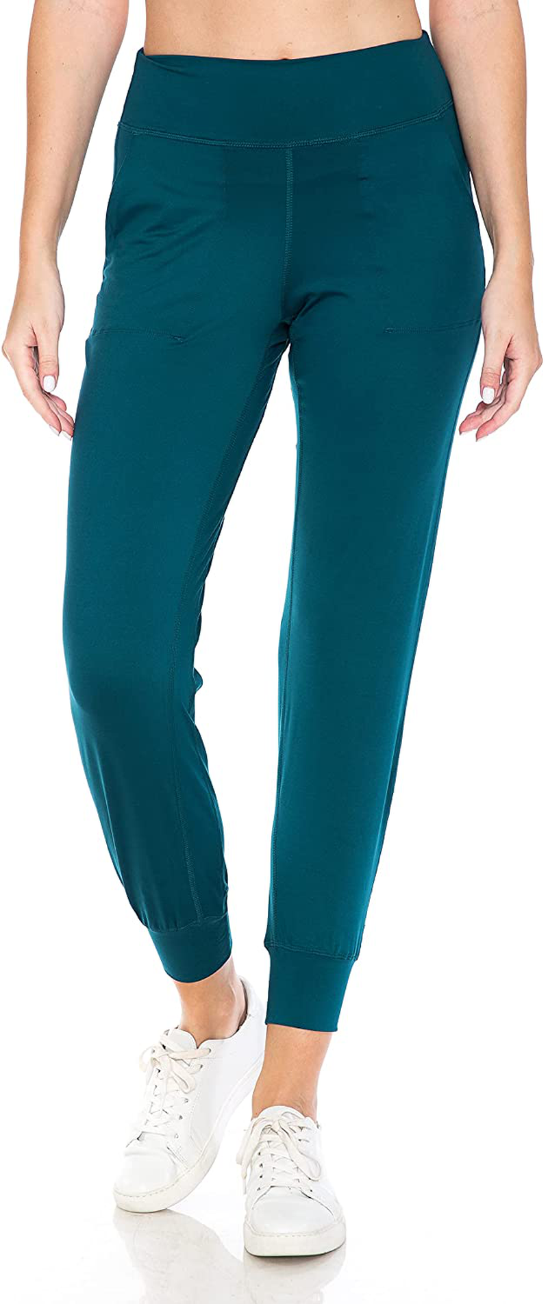 Leggings Depot Women'S Printed Solid Activewear Jogger Track Cuff Sweatpants Apparel & Accessories > Clothing > Activewear Kylie Max