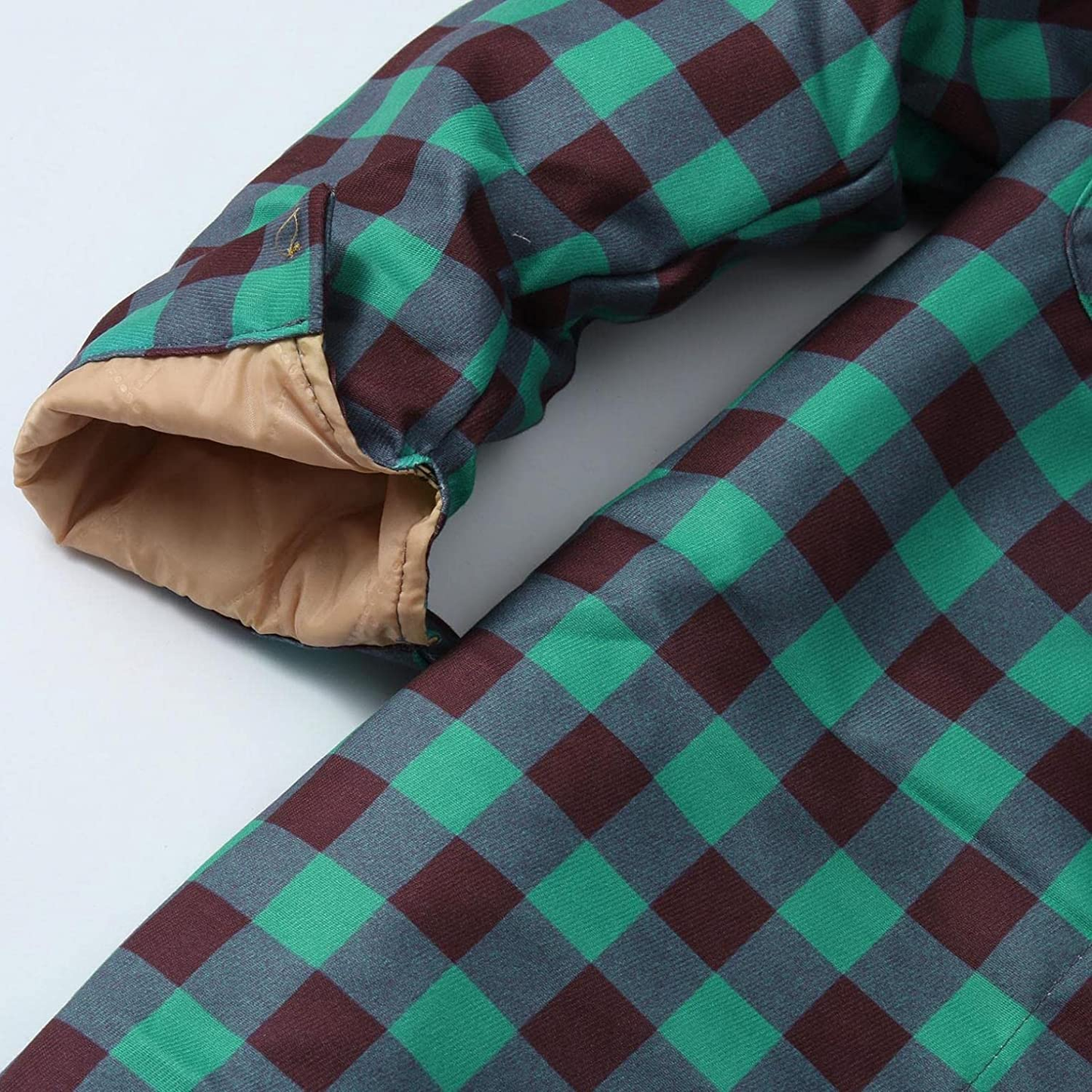 Merthy Mens Big and Tall Berber Lined Flannel Shirts Jacket Casual Long Sleeve Button down Hooded Plaid Parka Coat S-5XL Apparel & Accessories > Clothing > Underwear & Socks > Shapewear Merthy
