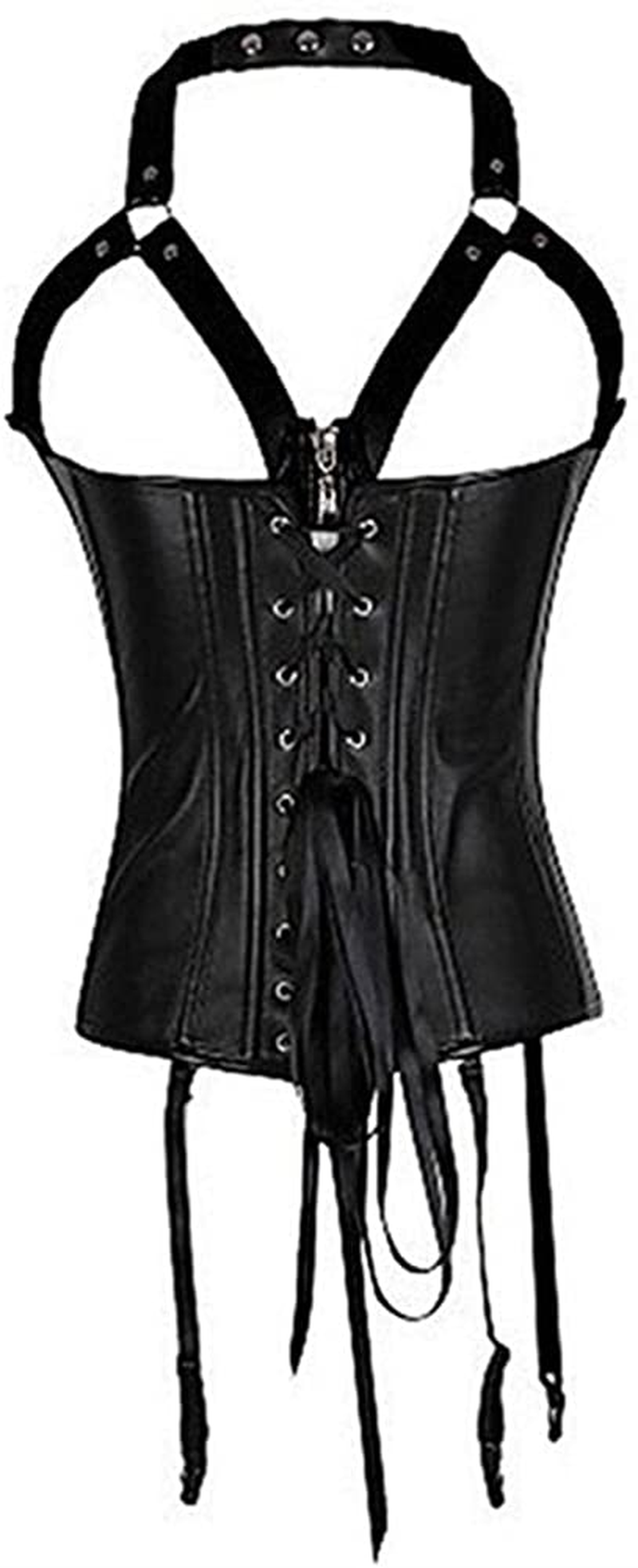 Blidece Women'S Fashion PU Leather Halter Shoulder Straps Underbust Corset Top Apparel & Accessories > Clothing > Underwear & Socks > Lingerie Blidece