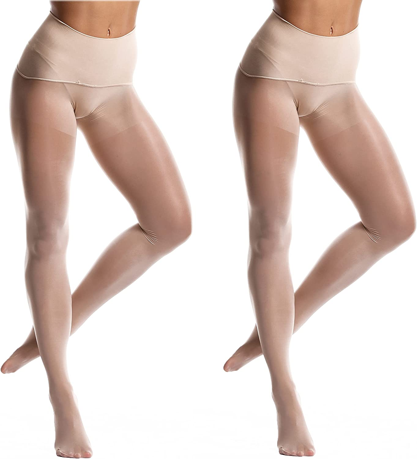 Frola Oil Shiny Stockings Pantyhose 360°Seamless Crotch High Waist Smooth Tights for Women Apparel & Accessories > Clothing > Underwear & Socks > Shapewear Frola Natural + Natural Medium