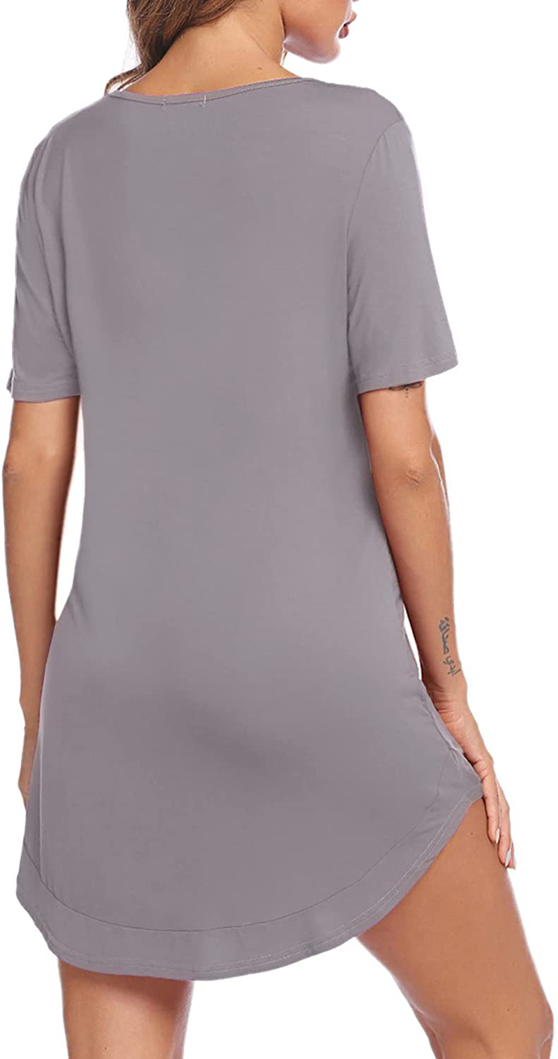 Avidlove Women'S Nightshirt Short Sleeve Button down Nightgown V-Neck Boyfriend Sleepshirt Pajama Dress Apparel & Accessories > Clothing > Sleepwear & Loungewear > Nightgowns Kylie Max