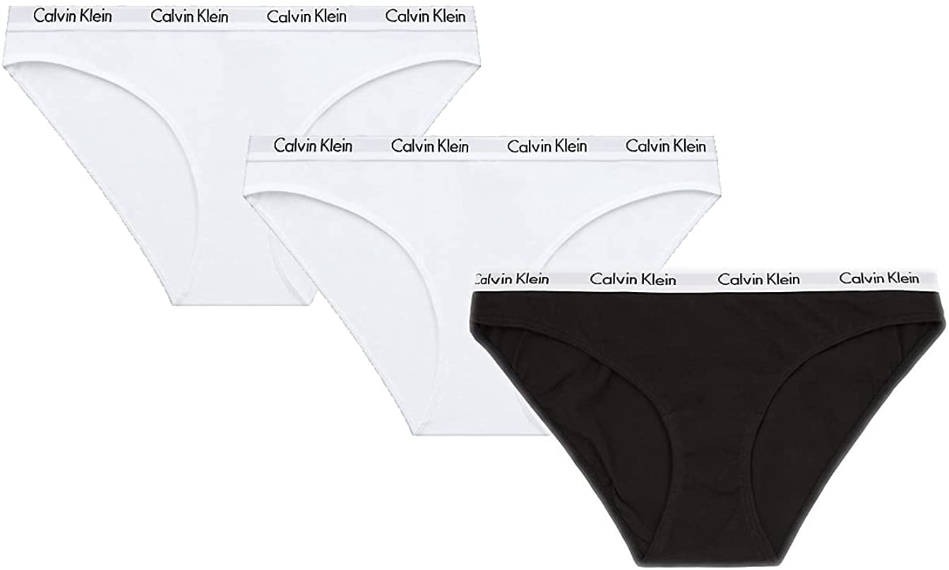 Calvin Klein Women'S Carousel Logo Cotton Bikini Panty Apparel & Accessories > Clothing > Underwear & Socks > Underwear Calvin Klein Black/White/White 3 X-Large