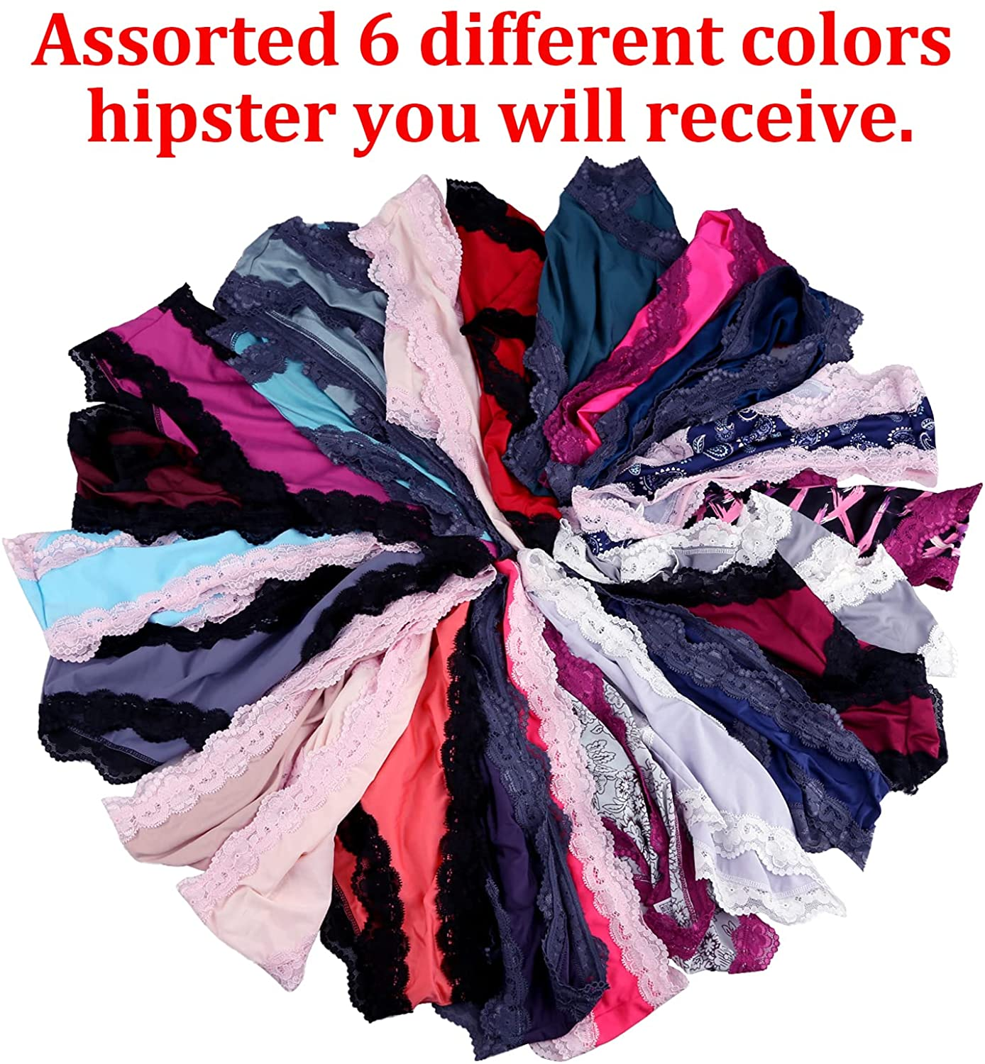 VEENXTHA Womens Underwear Hipster Panties 5 Pack Smooth Stretch Microfiber Briefs Apparel & Accessories > Clothing > Underwear & Socks > Underwear VEENXTHA