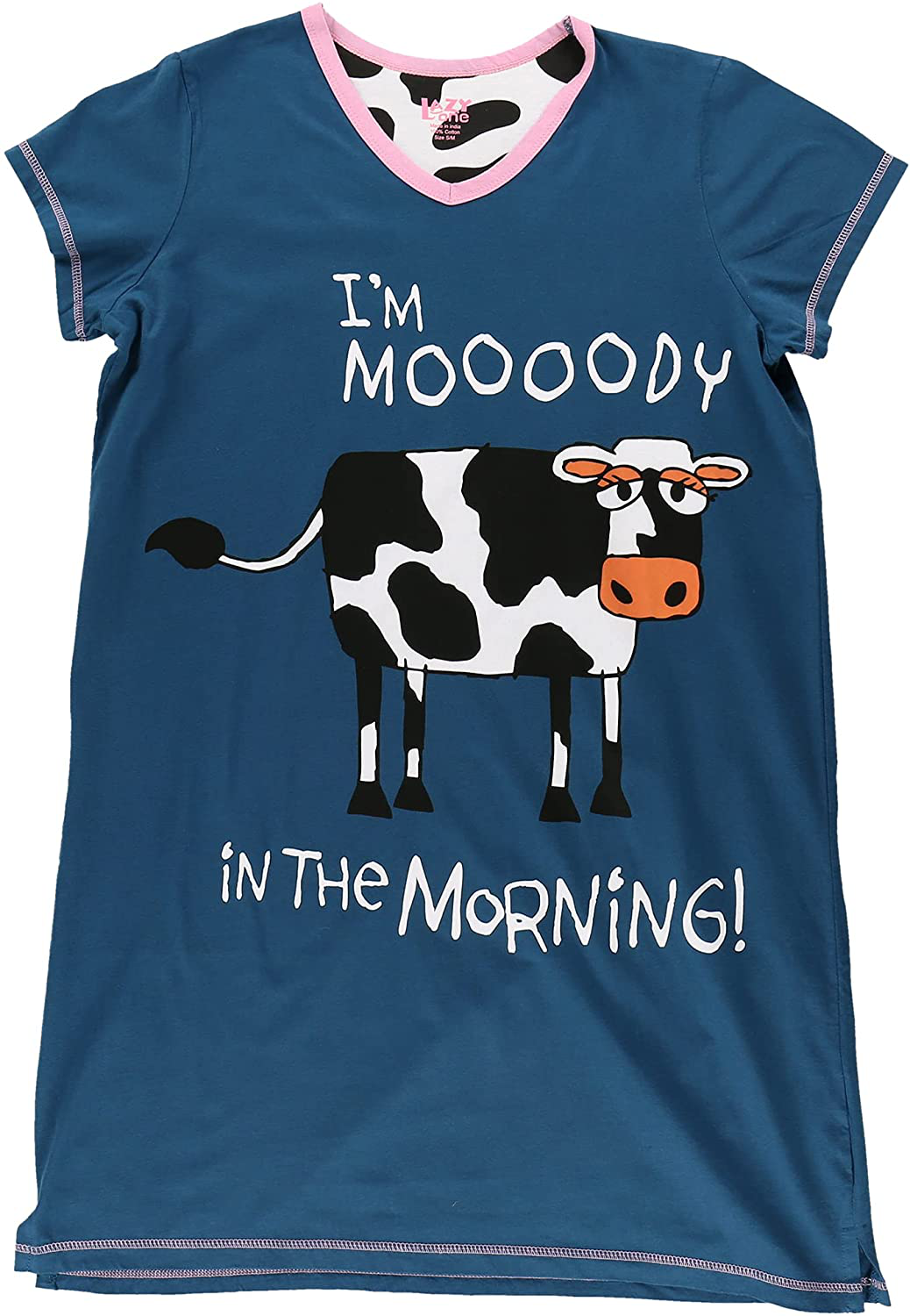 Lazy One V-Neck Nightshirts for Women, Farm Animal Designs Apparel & Accessories > Clothing > Sleepwear & Loungewear > Nightgowns Kylie Max