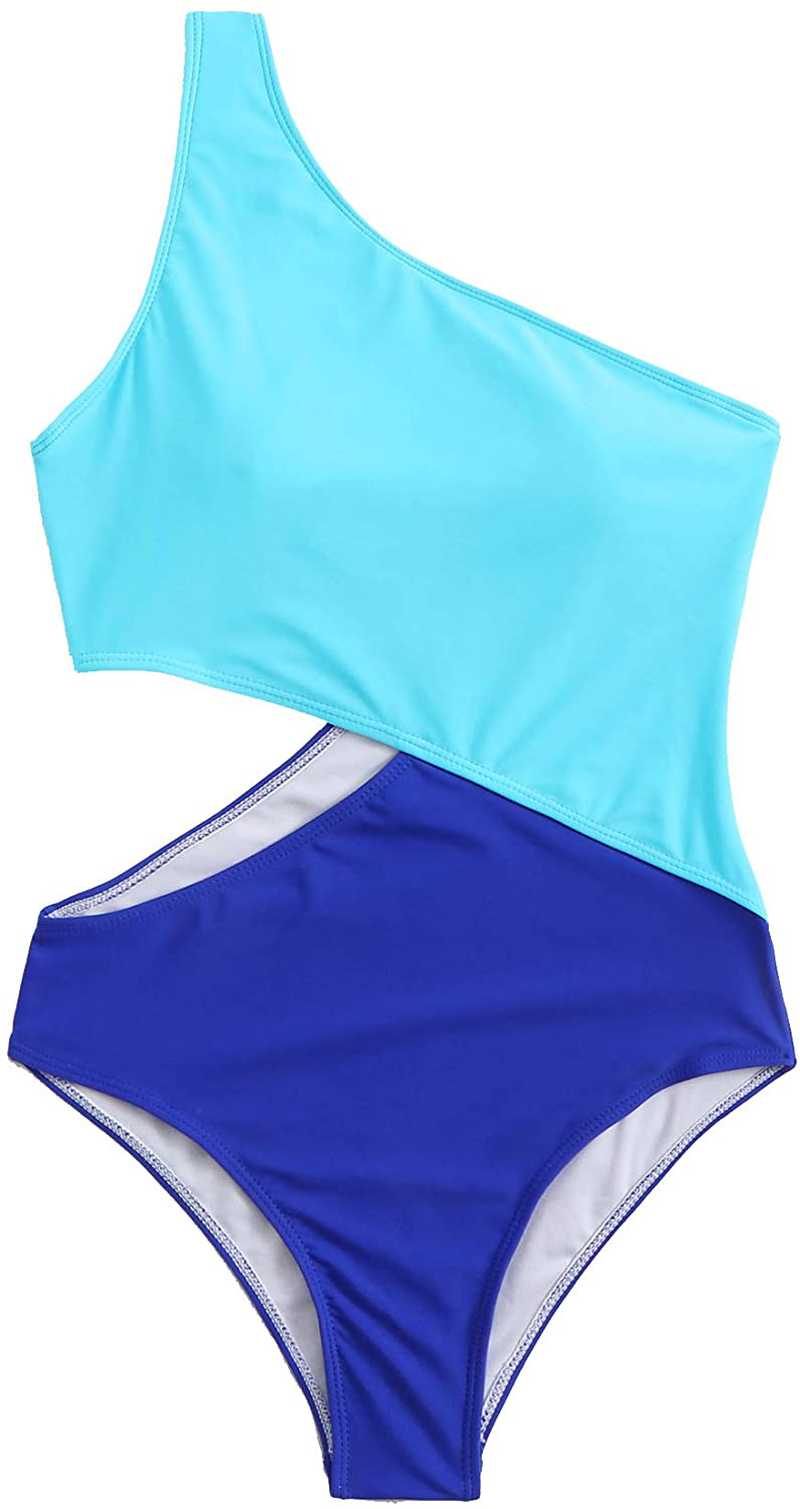 Sweatyrocks Women'S Bathing Suits One Shoulder Cutout One Piece Swimsuit Swimwear Monokini Apparel & Accessories > Clothing > Swimwear Kylie Max