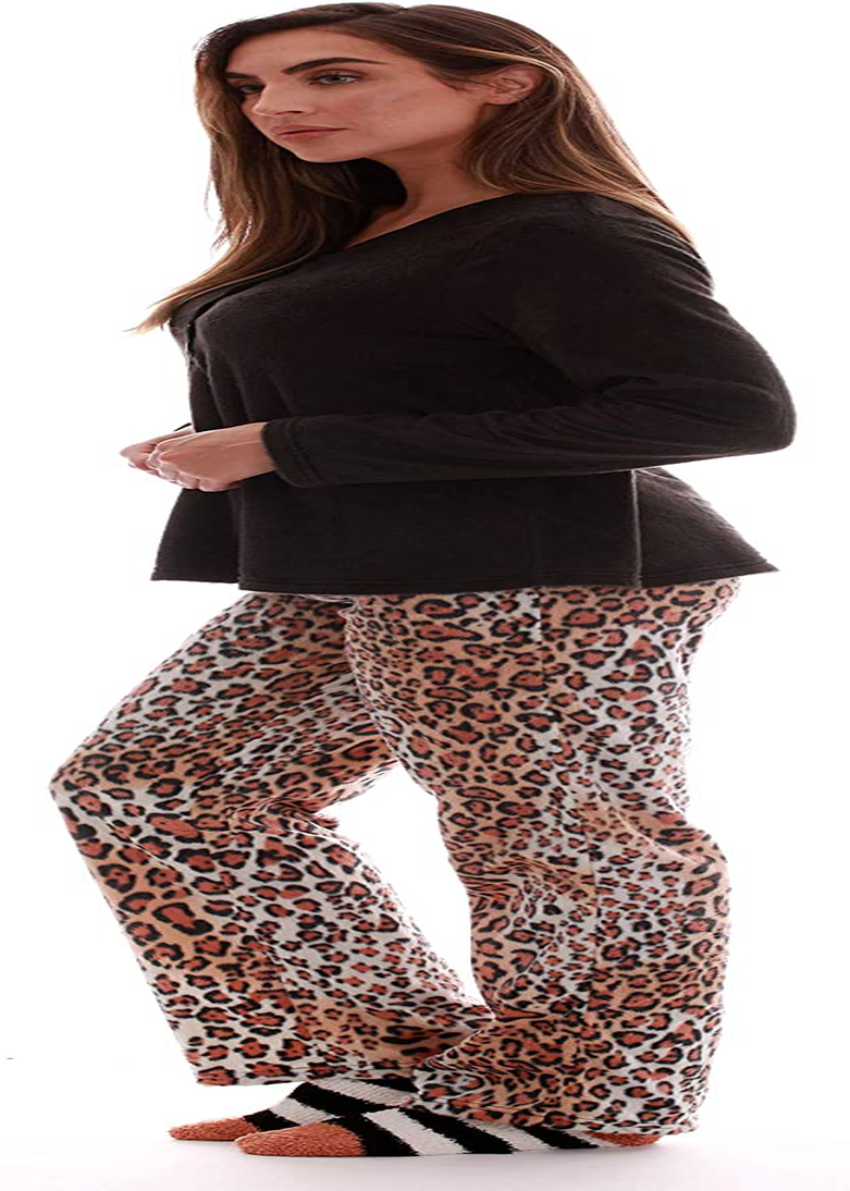 Just Love Women’s Ultra-Soft Pajama Pant Set with Matching Fuzzy Socks Apparel & Accessories > Clothing > Sleepwear & Loungewear > Pajamas Just Love