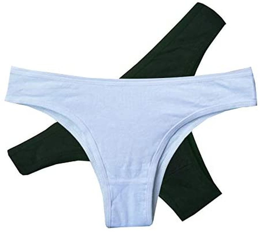 Nightaste Womens Cotton Cheeky Bikini Underwear Pack of 5Pcs Low Rise Half Back Coverage Tanga Panties Apparel & Accessories > Clothing > Underwear & Socks > Underwear Nightaste