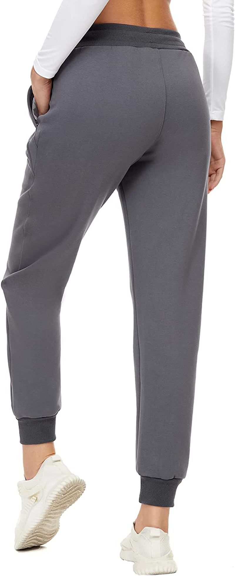 MOUEEY Women'S Super Warm Sherpa Lined Athletic Sweatpants Jogger Fleece Pants with Zipper Pockets Apparel & Accessories > Clothing > Activewear Kylie Max