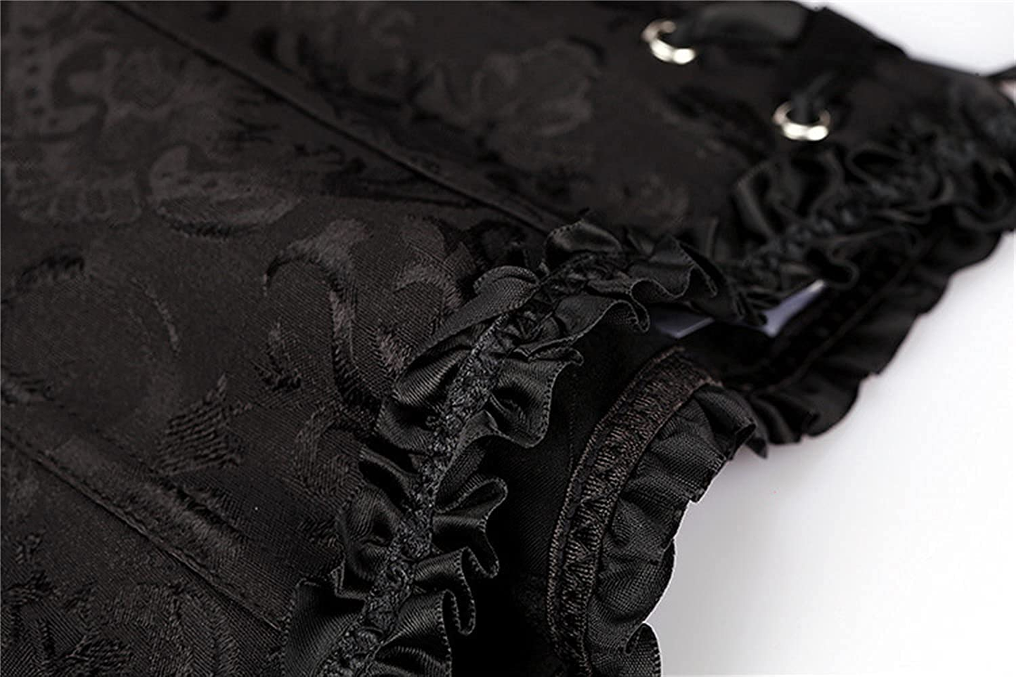 Lacing Corset for Women Lace Boned Overbust Body Shaper Bustier Sexy Satin Brocade Lingerie Shapewear Top Apparel & Accessories > Clothing > Underwear & Socks > Lingerie Generic