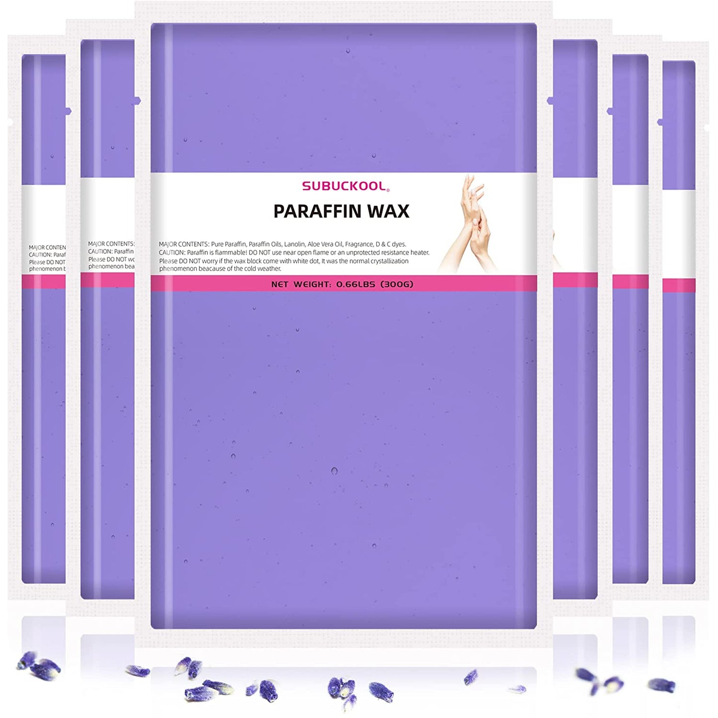 Refill Paraffin Wax, SUBUCKOOL Paraffin Bath Bulk 6 Pack, Rose Scented Paraffin Wax Blocks 4 Lbs for Hands & Feet Care, Use to Relieve Arthitis Pain and Stiff Muscles - Deeply Hydrates and Protects Health & Beauty > Personal Care > Foot Care SUBUCKOOL a.Lavender-Purple