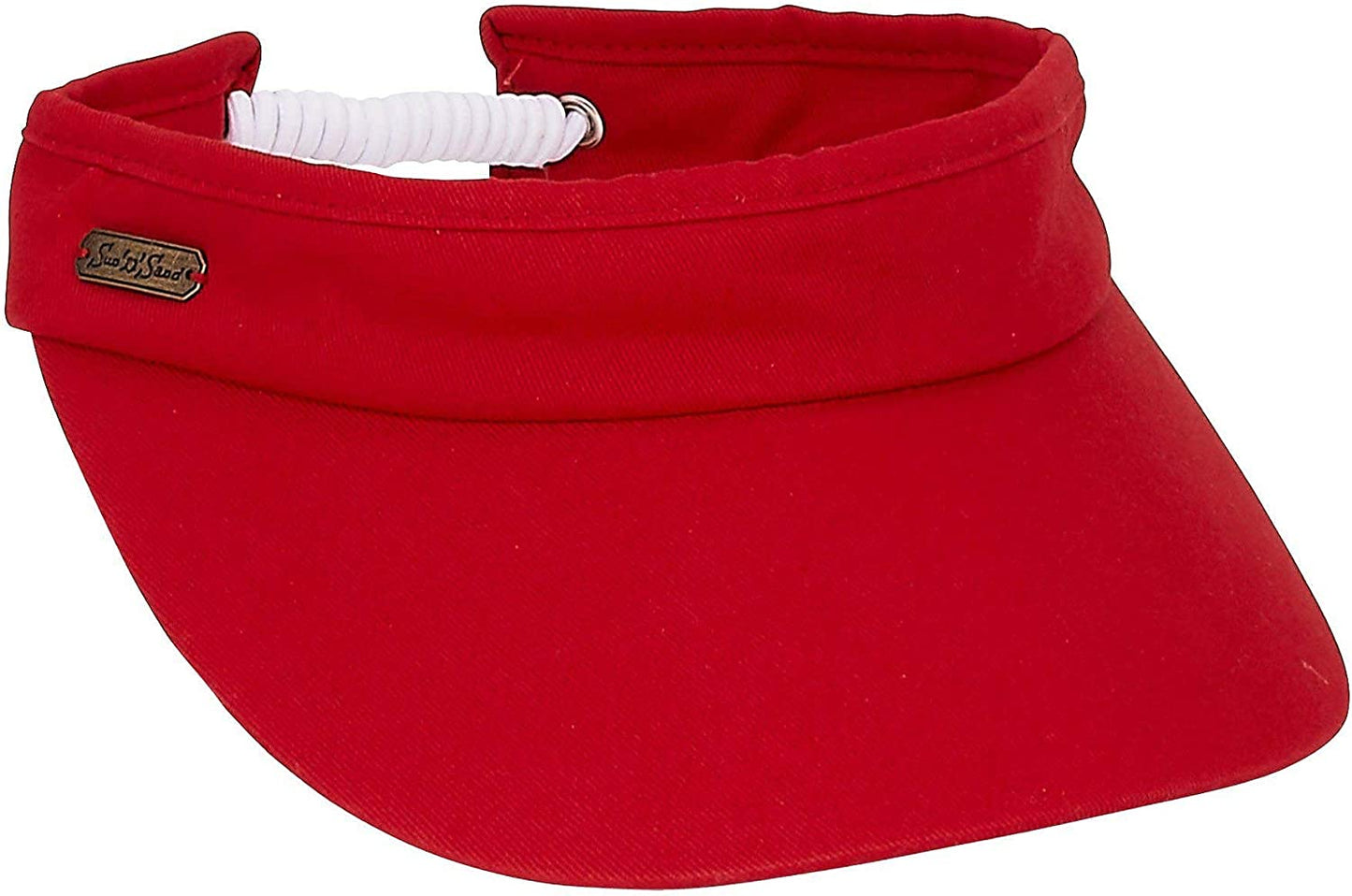 Sun Visors for Women - Visor Hats for Women, Summer, Beach, Gardening - Great for Golf, Tennis, Softball Apparel & Accessories > Clothing Accessories > Headwear Sun 'N' Sand Red Coil Back - 3" Brim