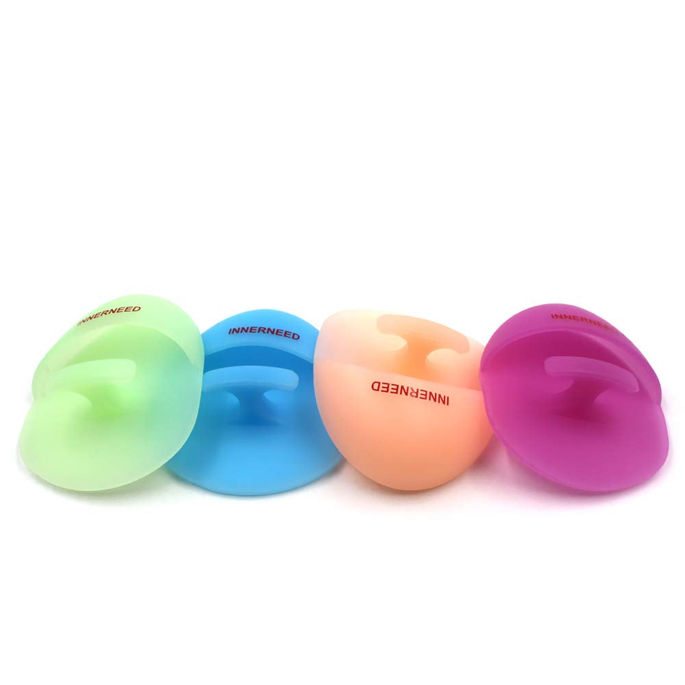 INNERNEED Super Soft Silicone Face Cleanser and Massager Brush Manual Facial Cleansing Brush Handheld Mat Scrubber for Sensitive, Delicate, Dry Skin (Pack of 4) Health & Beauty > Personal Care > Cosmetics > Cosmetic Tools > Skin Care Tools INNERNEED