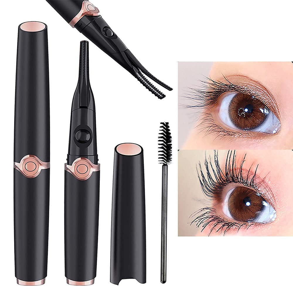 Spmmmner 2 in 1 Double-Sided Heated Electric Eyelash Curlerwith 3 Temperature Gears Rechargeable Heated Lash Curler ,Quick Heating and Natural Long-Lasting Eye Beauty Makeup Tools, Black Health & Beauty > Personal Care > Cosmetics > Cosmetic Tools > Makeup Tools Spmmmner