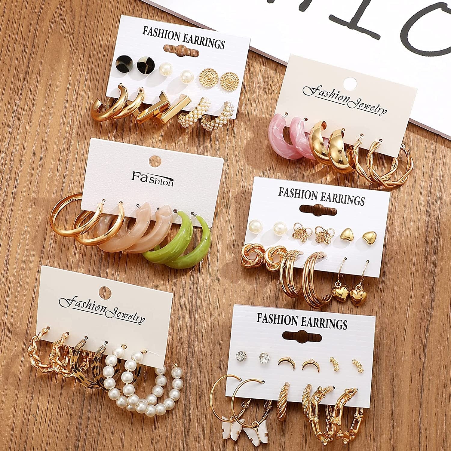 45 Pairs Gold Hoop Earrings for Girls Women, Chunky Twisted Small Big Hoops Earring Packs Set, Earrings for Women Multipack, Fashion Trendy Earrings Jewelry for Birthday Party Christmas Gift