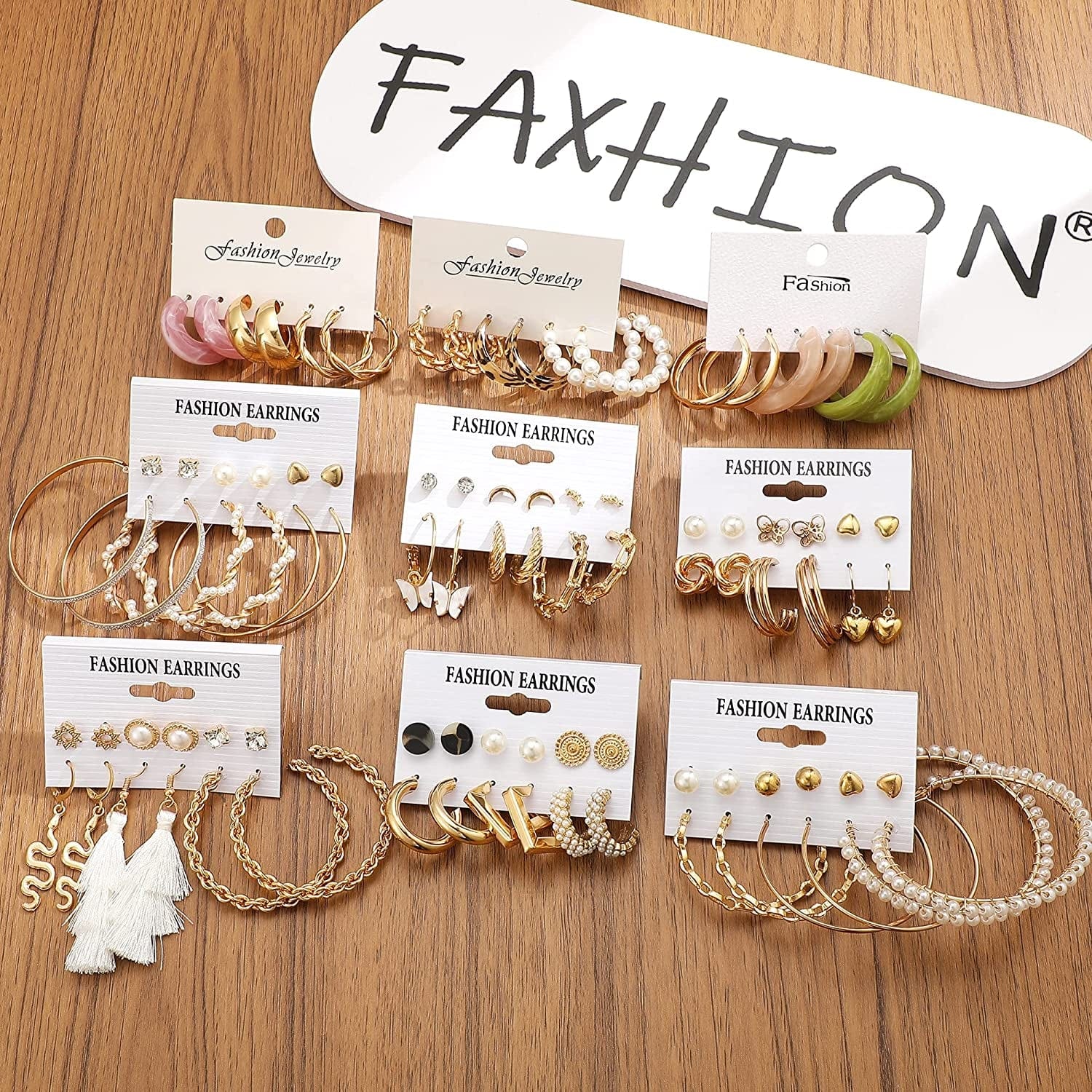 45 Pairs Gold Hoop Earrings for Girls Women, Chunky Twisted Small Big Hoops Earring Packs Set, Earrings for Women Multipack, Fashion Trendy Earrings Jewelry for Birthday Party Christmas Gift