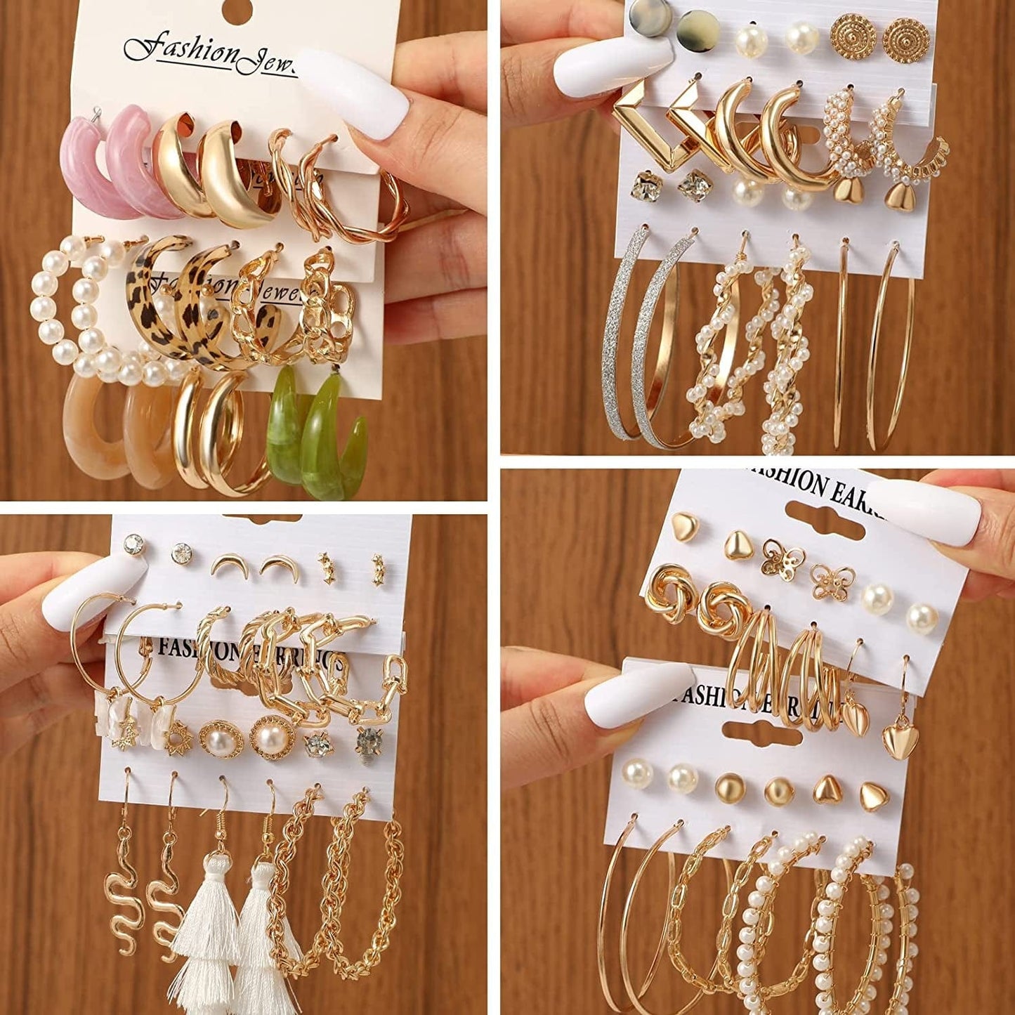 45 Pairs Gold Hoop Earrings for Girls Women, Chunky Twisted Small Big Hoops Earring Packs Set, Earrings for Women Multipack, Fashion Trendy Earrings Jewelry for Birthday Party Christmas Gift