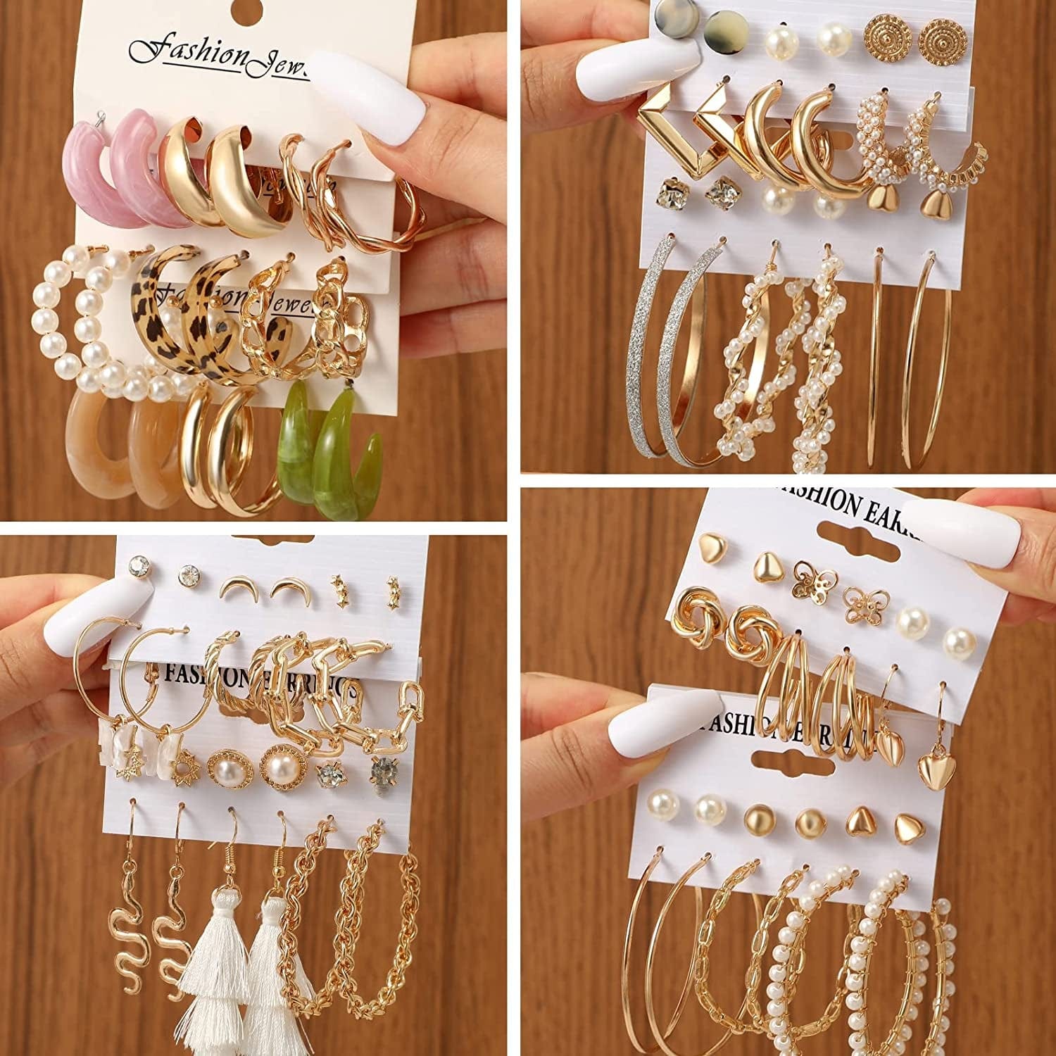 45 Pairs Gold Hoop Earrings for Girls Women, Chunky Twisted Small Big Hoops Earring Packs Set, Earrings for Women Multipack, Fashion Trendy Earrings Jewelry for Birthday Party Christmas Gift