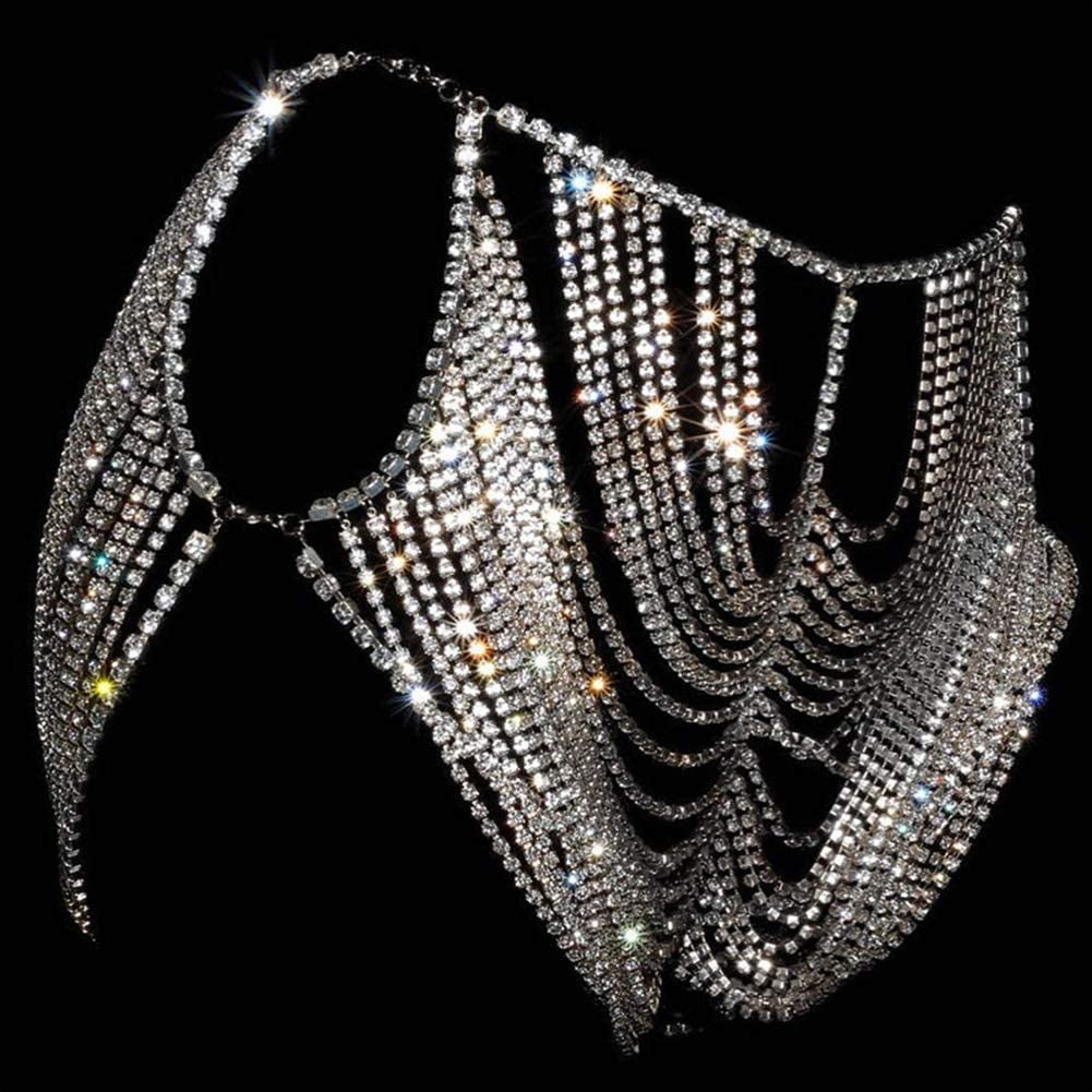 STONEFANS Crystal Body Chain Jewelry for Women Sexy Panties Rhinestone G String Thong Crystal Lingerie Belly Chain Waist Underwear Apparel & Accessories > Jewelry > Body Jewelry STONEFANS