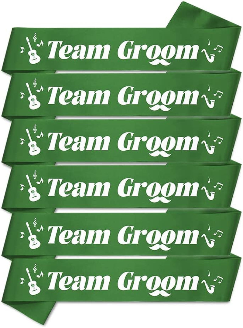 Party to Be Groom to Be Sash Set Wedding Stag Night Bachelor Party Decoration Black Apparel & Accessories > Clothing Accessories > Sashes Party to Be Set K (Team Groom 6 PCS)