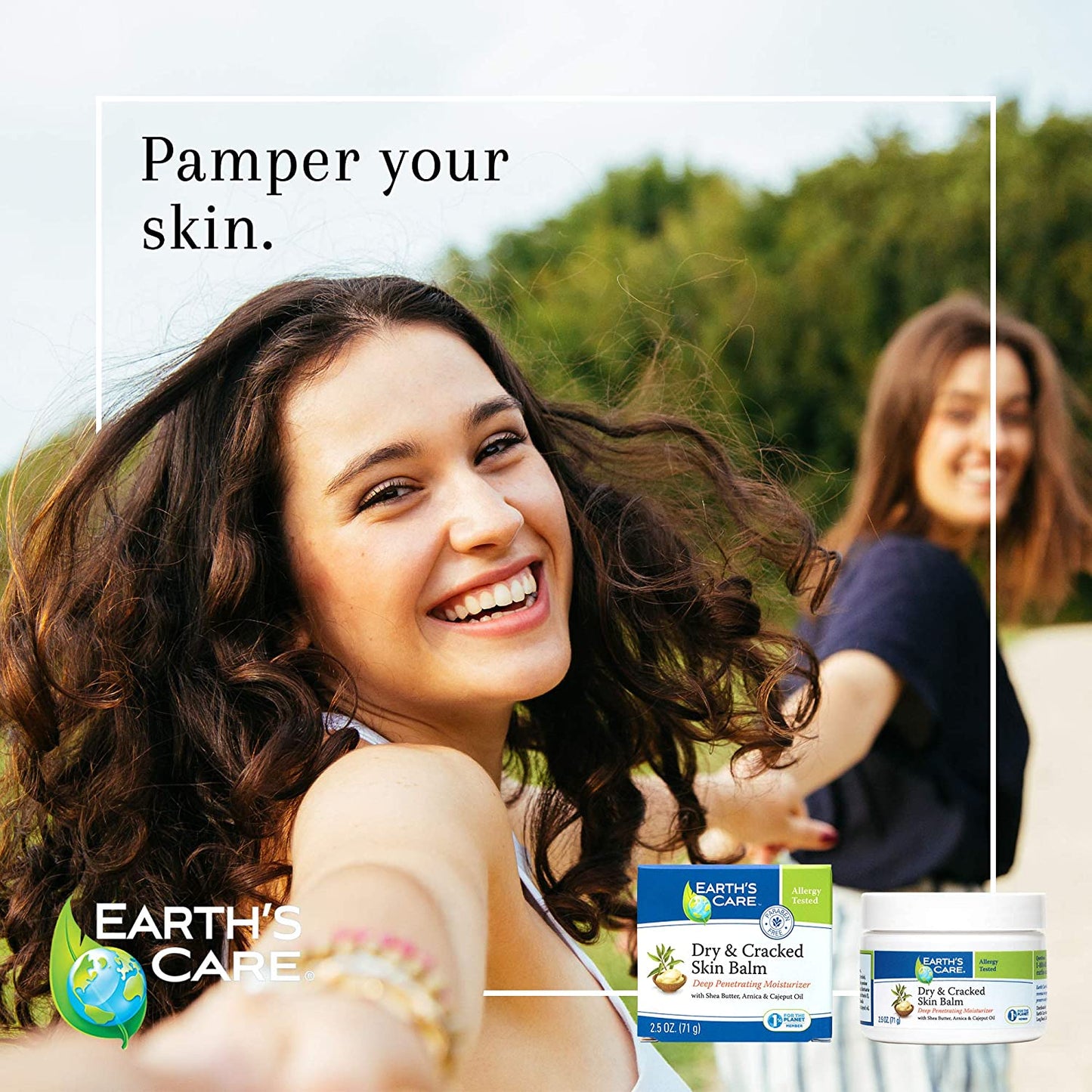 Earth'S Care Dry and Cracked Skin Balm Moisturizer for Dry Skin - Cracked Hands Repair Cream - Foot Cream for Dry Heels 2.5 OZ (2 Jars) Health & Beauty > Personal Care > Foot Care Earth's Care